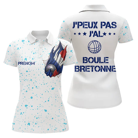 Polo Pétanque Boule Bretonne - Style Français Homme Femme - Polo Femme