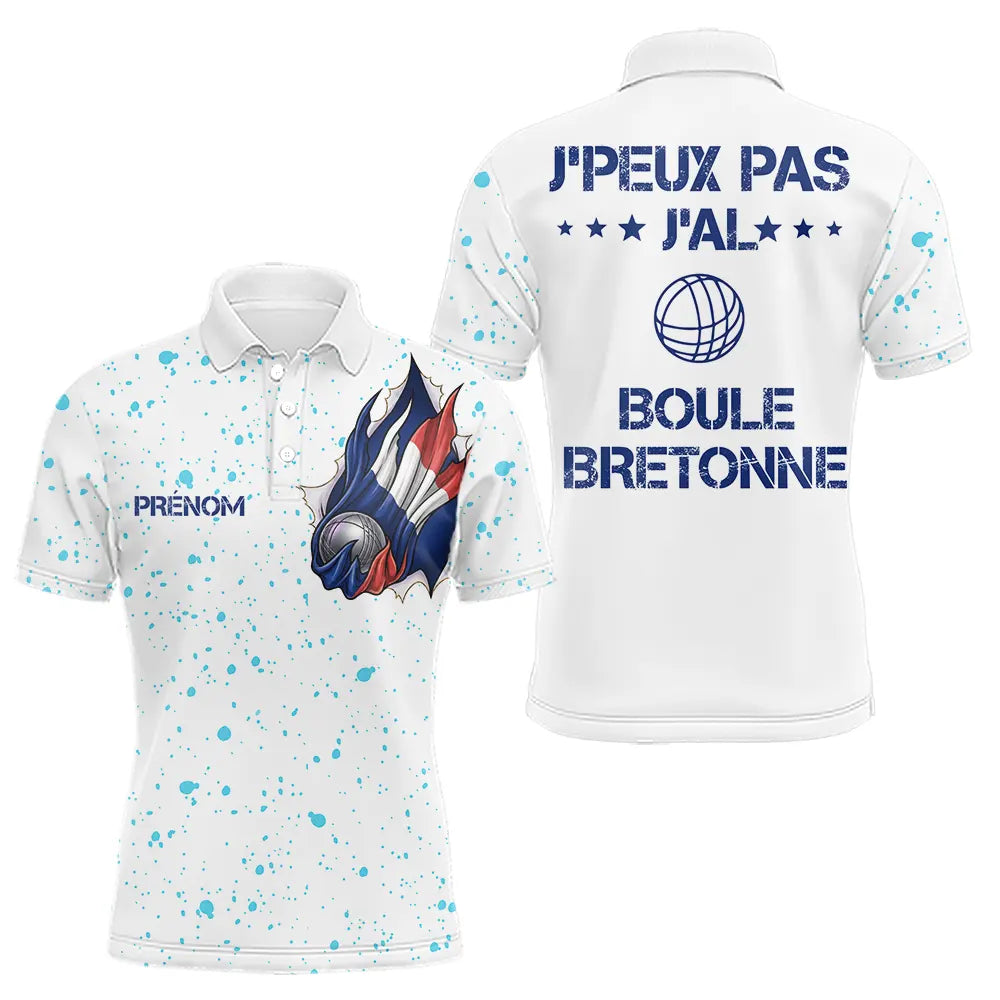 Polo Pétanque Boule Bretonne - Style Français Homme Femme - Polo Homme