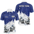 Polo Pétanque Boules Métalliques - Bleu & Blanc Team - Polo Homme