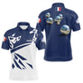 Polo Pétanque Boules Métallisées - Design Français Marine - Polo Homme