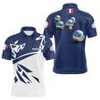 Polo Pétanque Boules Métallisées - Design Français Marine - Polo Homme