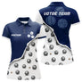 Polo Pétanque Boules Original – Effet Déchiré Bleu Blanc - Polo Femme