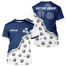 Polo Pétanque Boules Original – Effet Déchiré Bleu Blanc - T-Shirt Homme