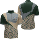 Polo Pétanque Boules Vert & Gris - Personnalisé Prénom - Polo Zippé Homme