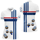 Polo Pétanque Boules et Drapeau - Bleu Blanc Rouge Personnalisable - Polo Zippé Homme