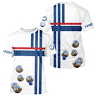 Polo Pétanque Boules et Drapeau - Bleu Blanc Rouge Personnalisable - T-Shirt Homme