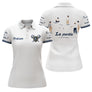 Polo Pétanque Bouliste Française - La Partie Amis Blanc - Polo Femme