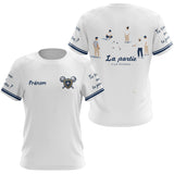 Polo Pétanque Bouliste Française - La Partie Amis Blanc - T-Shirt Femme