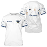 Polo Pétanque Bouliste Française - La Partie Amis Blanc - T-Shirt Homme
