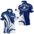 Polo Pétanque C'est l'Heure - Personnalisé Bleu Blanc - Polo Homme
