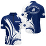 Polo Pétanque C'est l'Heure - Personnalisé Bleu Blanc - Polo Zippé Homme
