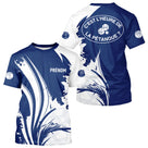 Polo Pétanque C'est l'Heure - Personnalisé Bleu Blanc - T-Shirt Homme