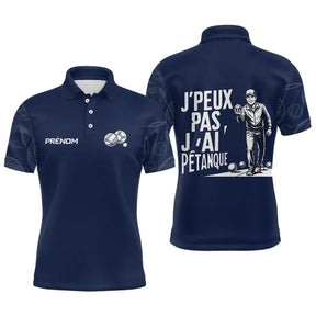 Polo Pétanque Cadeau Homme Femme- Design J'ai Pétanque Bleu - Polo Homme