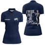 Polo Pétanque Cadeau Homme Femme- Design J'ai Pétanque Bleu - Polo Zippé Femme