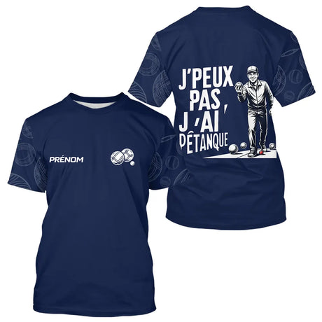 Polo Pétanque Cadeau Homme Femme- Design J'ai Pétanque Bleu - T-Shirt Homme