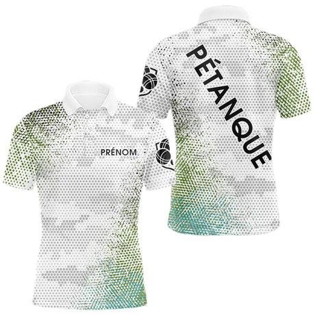 Polo Pétanque Camouflage Vert - Cadeau Homme Femme Personnalisé - Polo Homme
