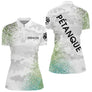 Polo Pétanque Camouflage Vert - Cadeau Homme Femme Personnalisé - Polo Zippé Femme