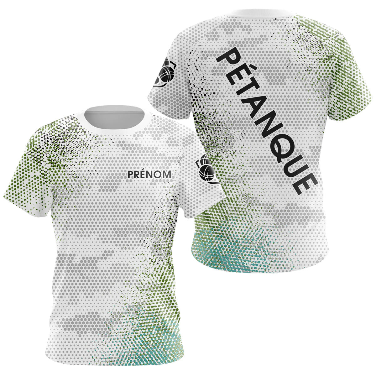 Polo Pétanque Camouflage Vert - Cadeau Homme Femme Personnalisé - T-Shirt Femme