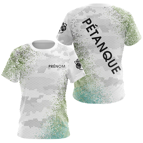 Polo Pétanque Camouflage Vert - Cadeau Homme Femme Personnalisé - T-Shirt Femme