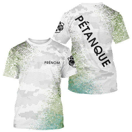 Polo Pétanque Camouflage Vert - Cadeau Homme Femme Personnalisé - T-Shirt Homme