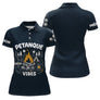 Polo Pétanque & Camping Bleu - Cadeau Boules Homme Femme - Polo Femme