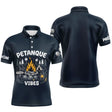 Polo Pétanque & Camping Bleu - Cadeau Boules Homme Femme - Polo Homme