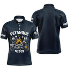 Polo Pétanque & Camping Bleu - Cadeau Boules Homme Femme - Polo Homme