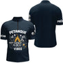 Polo Pétanque & Camping Bleu - Cadeau Boules Homme Femme - Polo Zippé Homme