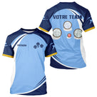 Polo Pétanque Champion Club - Design Sportif Bleu Ciel - T-Shirt Homme