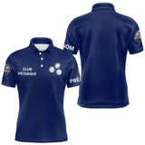 Polo Pétanque Club Bleu Marine - Personnalisé Cadeau Unique - Polo Homme
