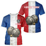 Polo Pétanque Club Drapeau France Vintage - Cochonnet & Boules - T-Shirt Homme