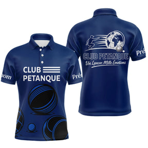 Polo Pétanque Club Esprit Français - Boules et Émotions - Polo Homme