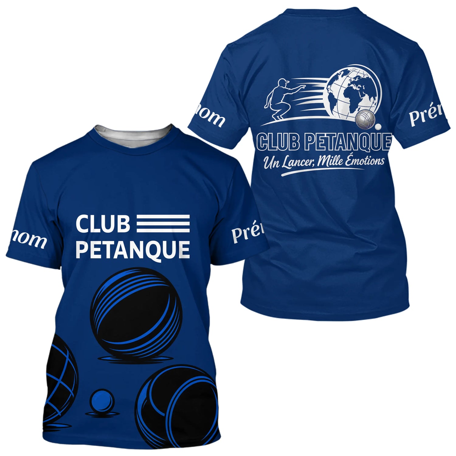 Polo Pétanque Club Esprit Français - Boules et Émotions - T-Shirt Homme