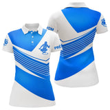 Polo Pétanque Club Homme Femme - Style Boules Bleu & Blanc - Polo Femme