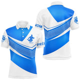 Polo Pétanque Club Homme Femme - Style Boules Bleu & Blanc - Polo Homme