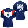 Polo Pétanque Club Prénom - Bleu Blanc De La France - Polo Zippé Homme