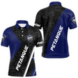 Polo Pétanque Club Prénom - Design Moderne Bleu Nuit - Polo Homme