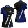 Polo Pétanque Club Prénom - Design Moderne Bleu Nuit - Polo Zippé Femme