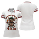 Polo Pétanque Cochonnet Fêtard - Blanc & Rouge Personnalisé - Polo Femme