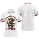Polo Pétanque Cochonnet Fêtard - Blanc & Rouge Personnalisé - Polo Homme