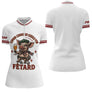 Polo Pétanque Cochonnet Fêtard - Blanc & Rouge Personnalisé - Polo Zippé Femme