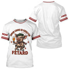 Polo Pétanque Cochonnet Fêtard - Blanc & Rouge Personnalisé - T-Shirt Homme