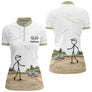 Polo Pétanque Cochonnet Personnalisé Prénom - Cadeau Blanc Beige - Polo Zippé Femme