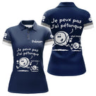 Polo Pétanque Drôle Bleu Marine – J’ai Personnalisé - Polo Femme