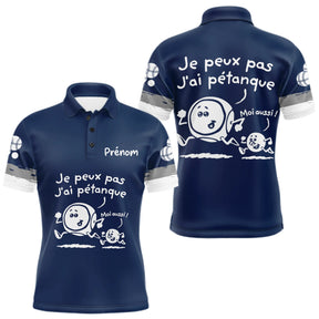 Polo Pétanque Drôle Bleu Marine – J’ai Personnalisé - Polo Homme