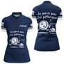Polo Pétanque Drôle Bleu Marine – J’ai Personnalisé - Polo Zippé Femme