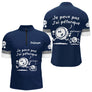 Polo Pétanque Drôle Bleu Marine – J’ai Personnalisé - Polo Zippé Homme