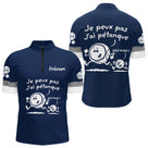 Polo Pétanque Drôle Bleu Marine – J’ai Personnalisé - Polo Zippé Homme