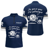 Polo Pétanque Drôle Bleu Marine – J’ai Personnalisé - Polo Zippé Homme