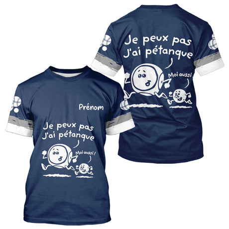 Polo Pétanque Drôle Bleu Marine – J’ai Personnalisé - T-Shirt Homme